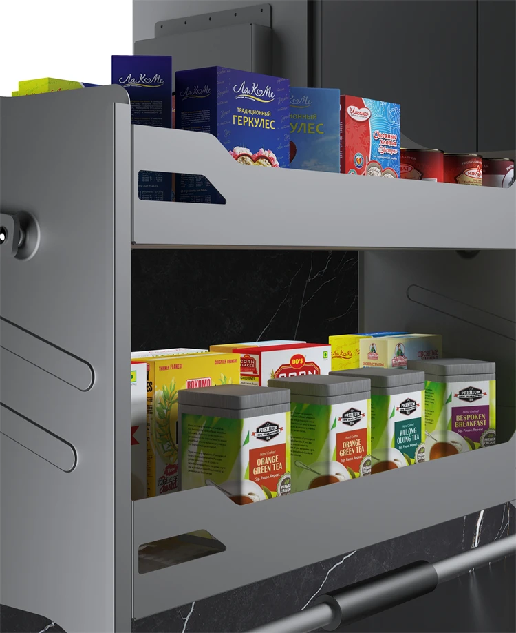 Kitchen Elevator System Tall Cabinet Elevator Lift Basket Kitchen Cabinet Pull Down Basket