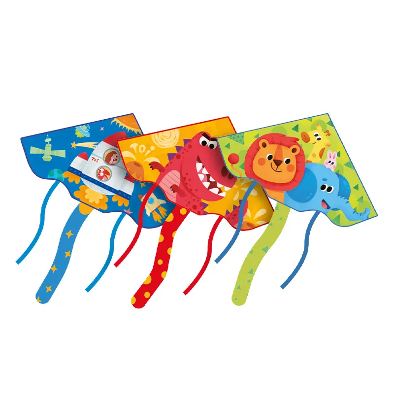 Child flying kite with lion rabbit designs cheap kite for kindergarten early  flying kite supplier