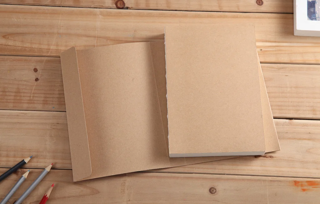 Rustic Bound Sketchbooks, 142x210mm, Open flat, POTENTATE Quality Drawing Paper for Pencil, Ink