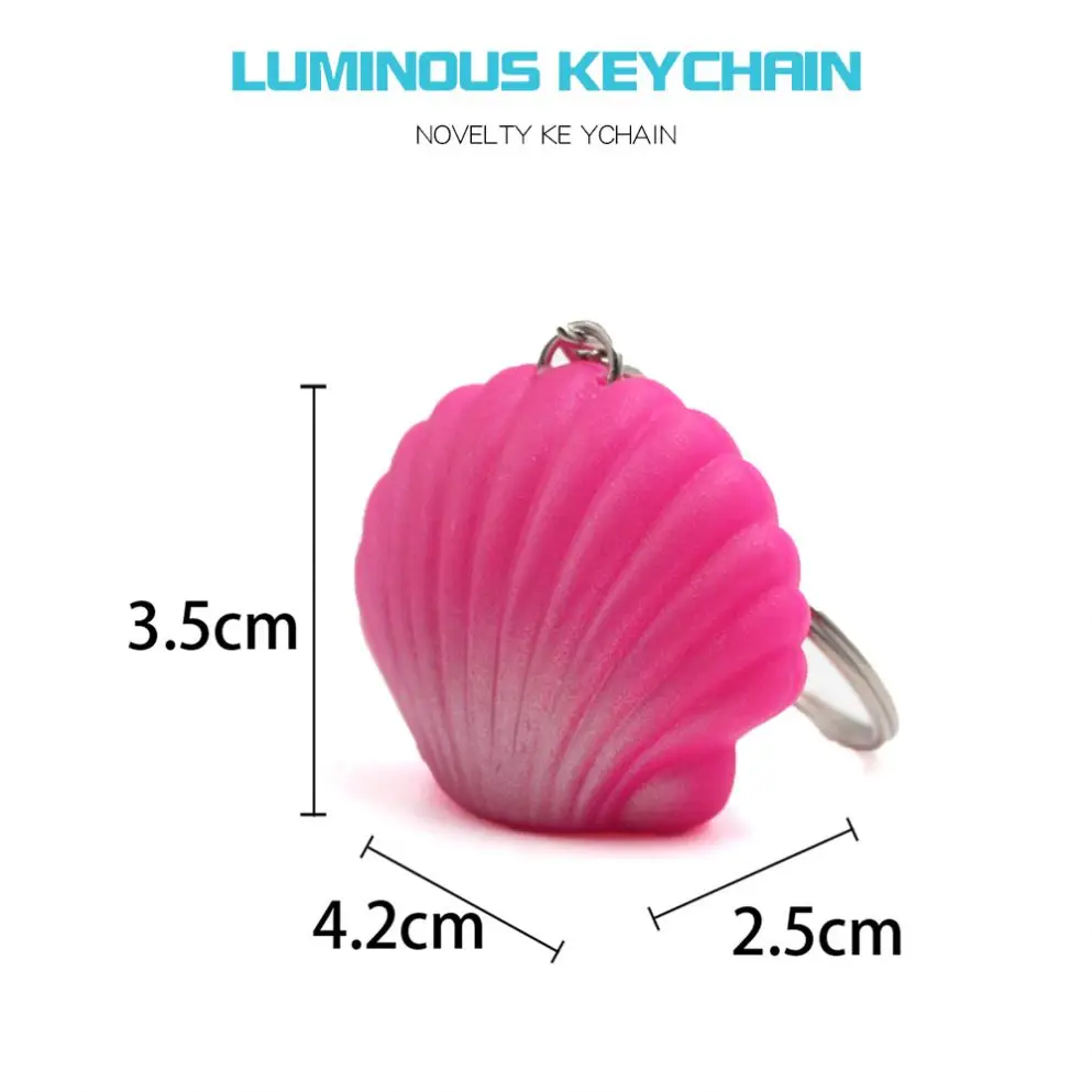Mini Silicone Keychain Light Up Toys Conch Custom Keychain With Led Flashing