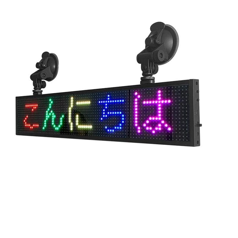 P5mm Led Illuminated Signs WIFI Programmable Electronics LED Display Sign For Car Advertising Message Running Moving Scrolling