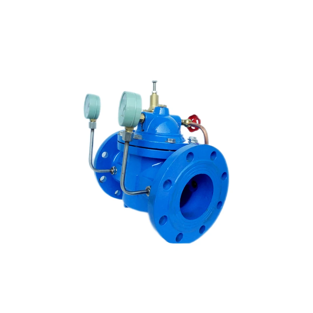 DN40-DN600 PN16 Ductile Iron 200X Adjustable Pilot Operated Pressure Reducing Hydraulic Control Valve