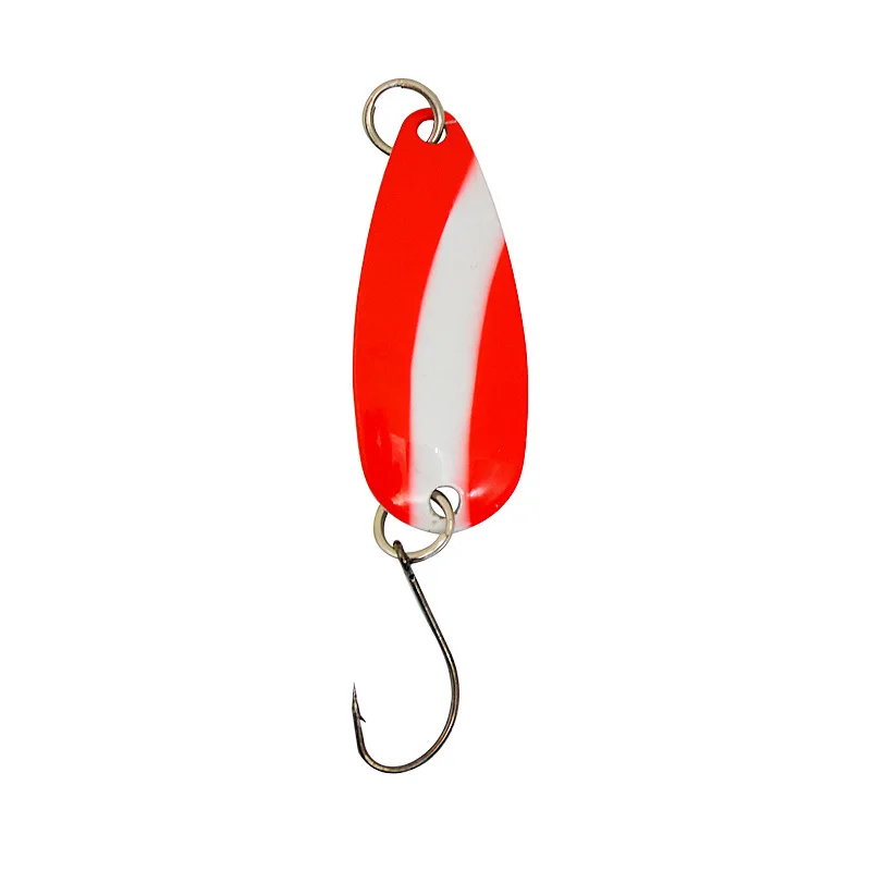 Metal Fishing Spoon Lures 3.5g 40mm With Sharp Single Hook Spoon Blanks Fishing For Mackerel Bass Trout Fishing
