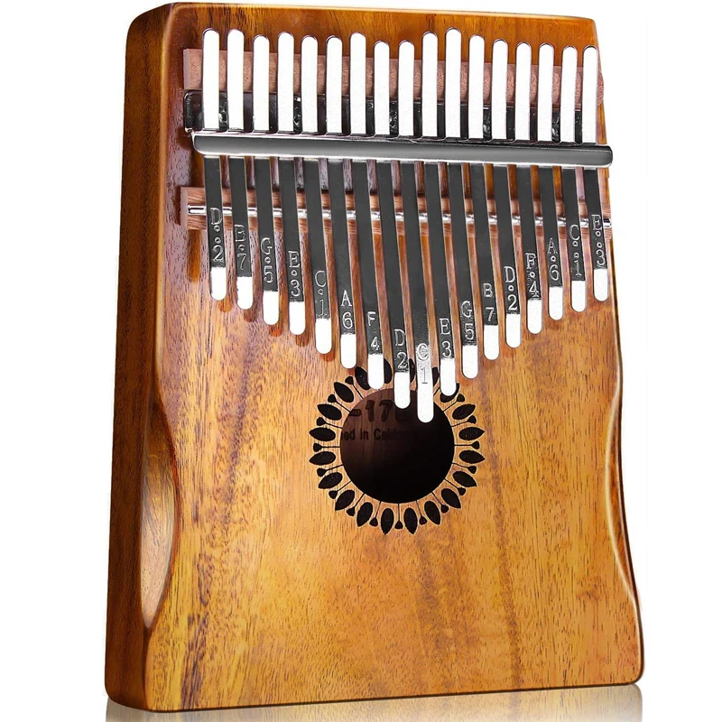 Natural  Wood And Ore Metal Tines Finger Piano Portable Musical Instrument Gifts  17 Key Thumb Piano
