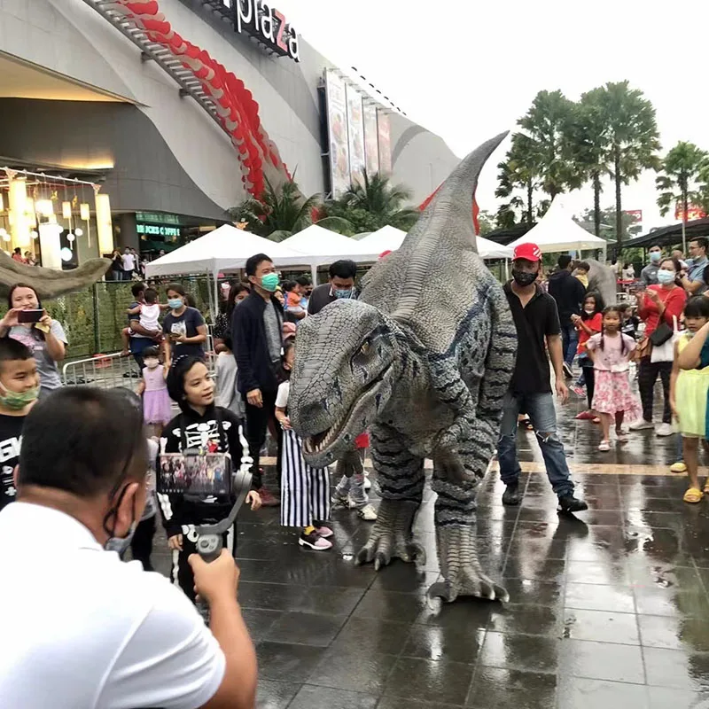 Hot Sale Animatronic hidden legs dinosaur wearable costume for park