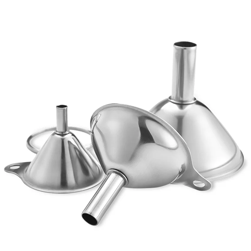 3pcs Set piston funnel stainless steel mini funnel with cheap price and high quality
