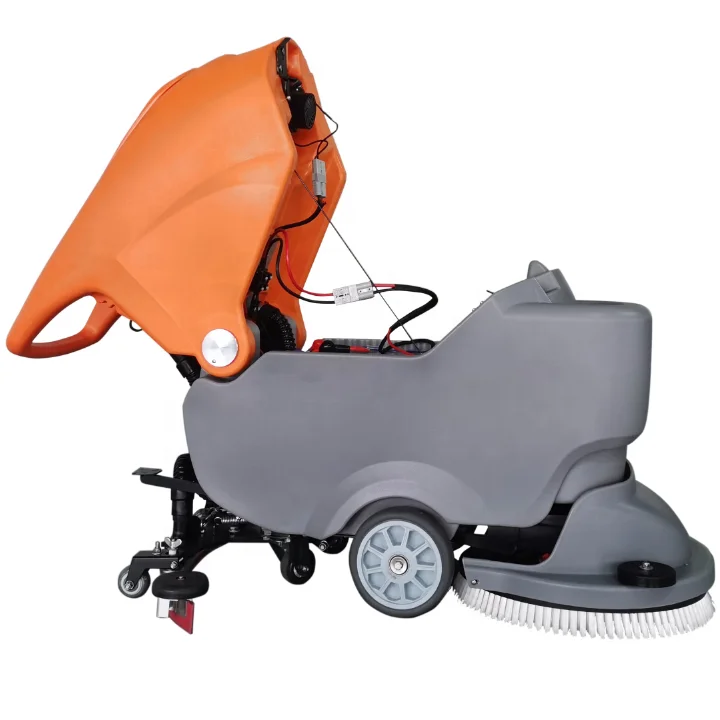 Rechargeable Walk Behind Floor Cleaning Scrubber Sweeping Machine