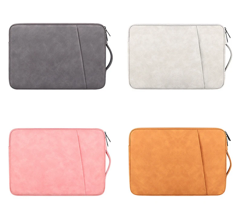 Simulation leather hand feeling luxury synthetic leather laptop bag for 11 13 14 15.6 inch laptop