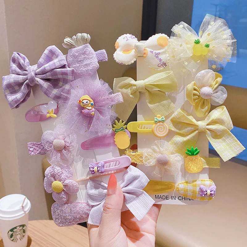New Design Flower/butterfly knot  gauze Hair Pin/hair ring Kids Princess Handmade Hair Accessories