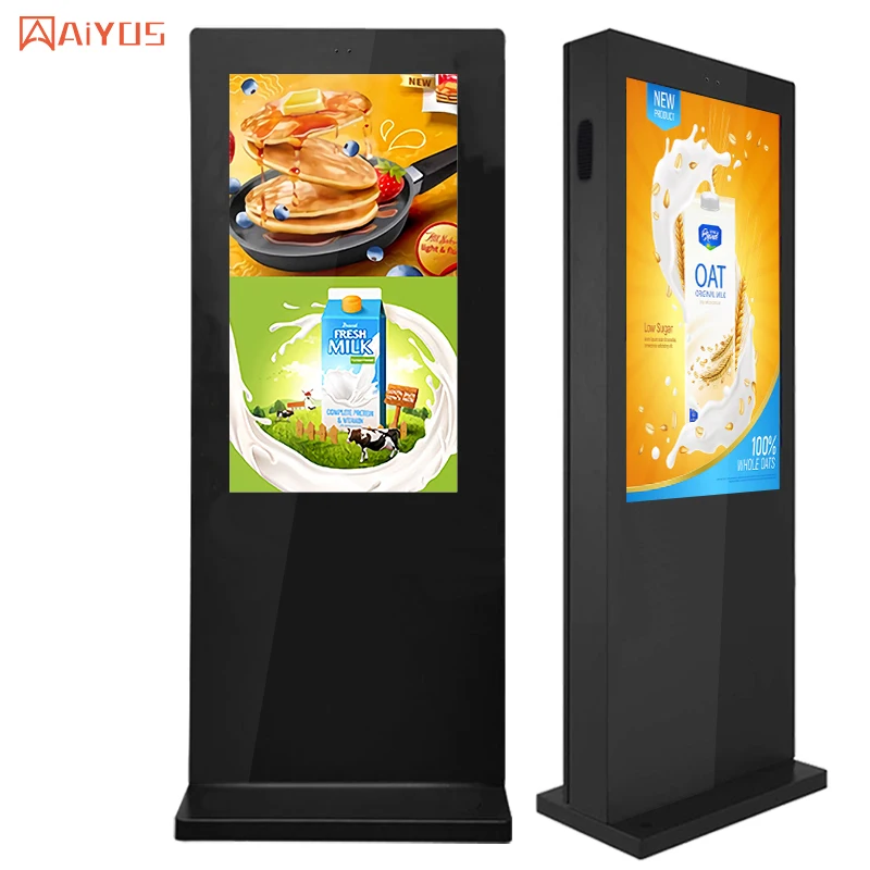 43 55 65inch outdoor digital signage screen with Android/ windows os touch advertising player