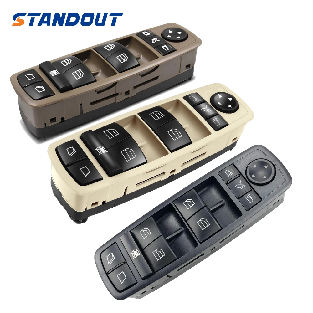 Power Window Switch for Mercedes Benz ML350 W251 X164 GL450 R350 R280 2006-12 Front Left Driver Side Control Switch 2518300390