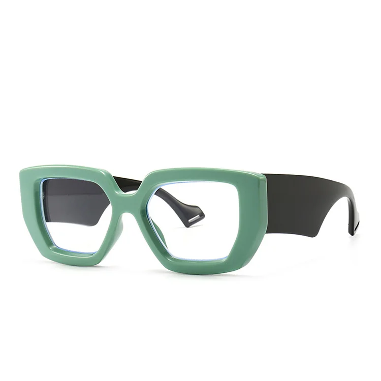 2022 Thick Optical Eyewear Glasses Frame vintage retro Blue Light Filter eyeglasses Polygonal personality optical glasses frame