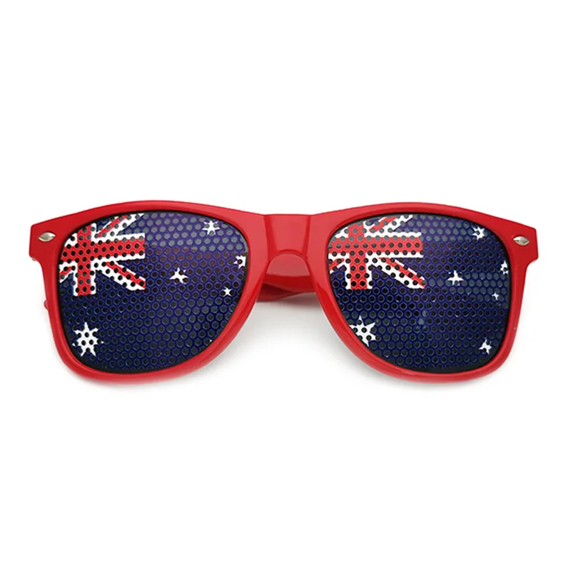 flag Australia sunglasses fan pinhole sticker country football world cup rainbow event party Soccer white sun glasses