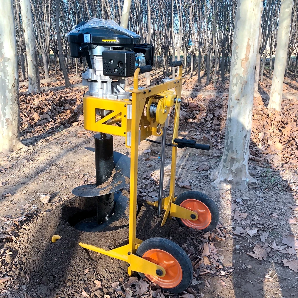 4 Stroke 196cc  Gasoline Post Hole Auger Ground Drill Earth Auger