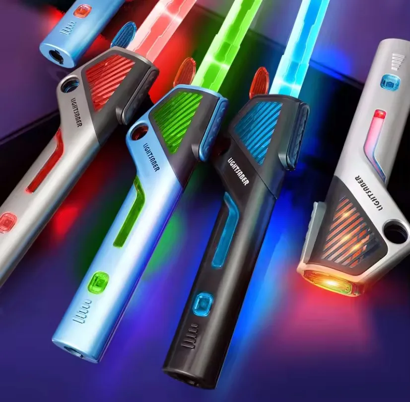 2024 light up swords 12-color light sound telescopic lightsaber 2-in-1 cool fluorescent battle toy swords for kids