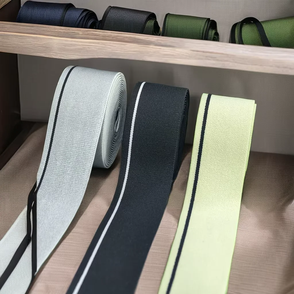 Best Price Silicon Elastic Logo printed Elastic Textile Accessories Printed Webbing Tape Elastic Belt Logo Elastic Band