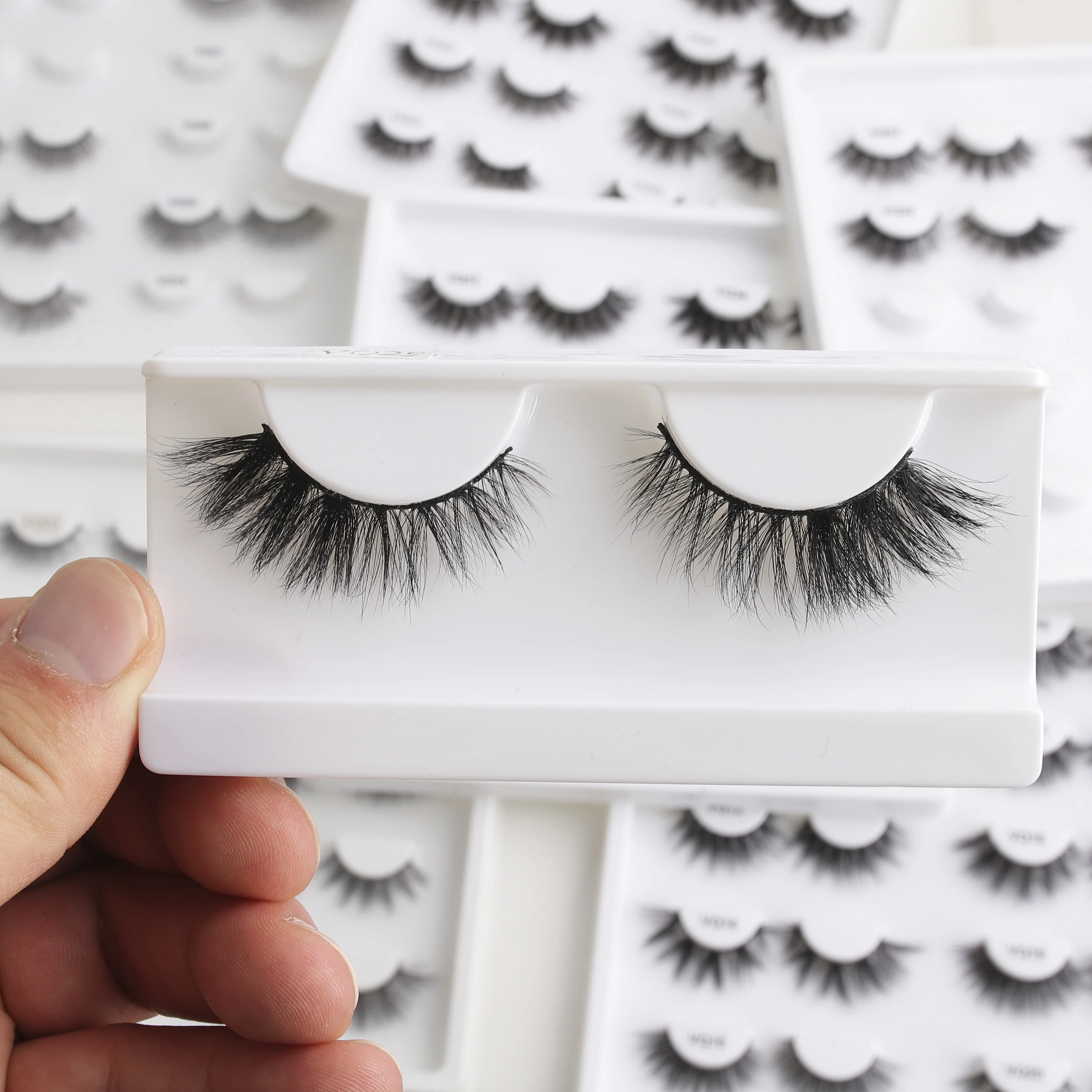 WorldBeauty Natural Long vegan mink lashes wholesale faux cil 12 to 25mm 3D faux mink eyelash vendor