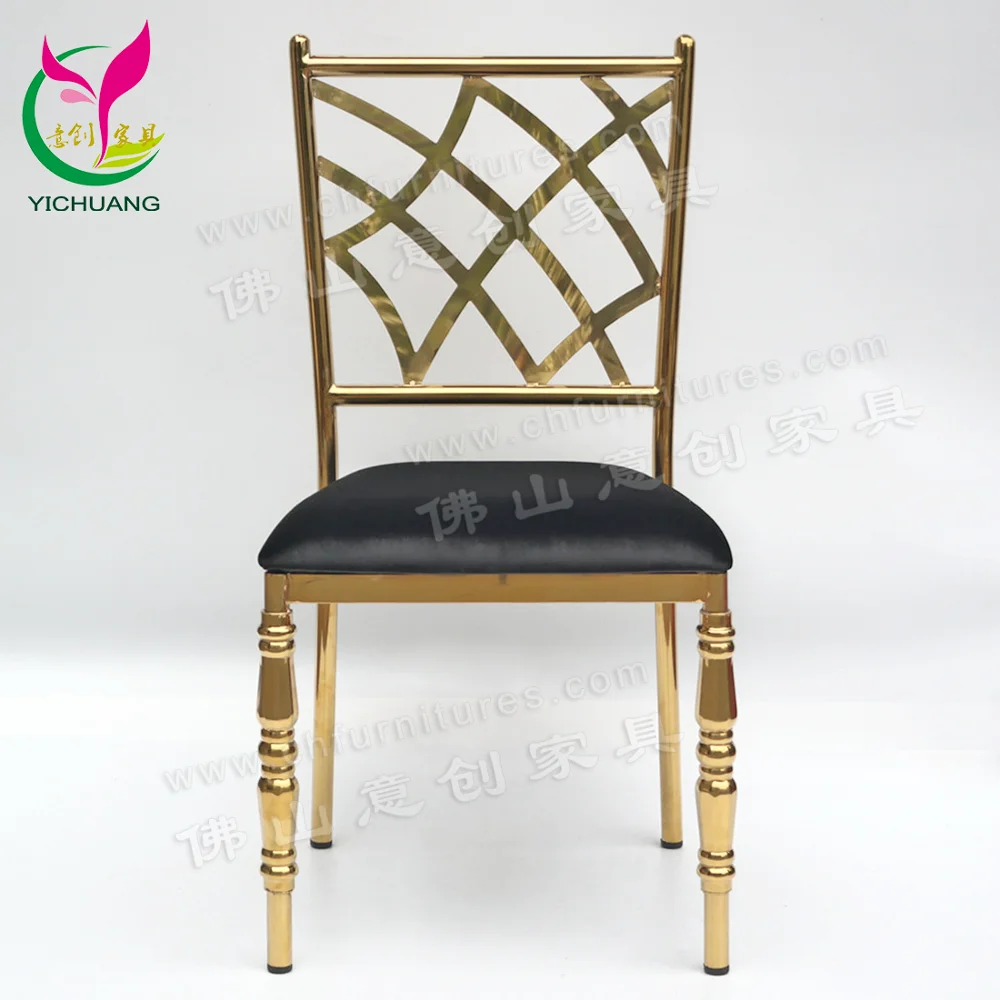 Modern diamond decoration banquet gold stainless steel ballroom chiavari chair,bride and groom royal wedding chair