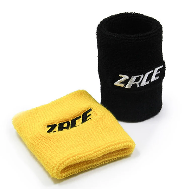 Manufacturer Embroidery Logo Custom Wristband Cotton Sweat Band Sport Terry Towel Wrist Sweatband