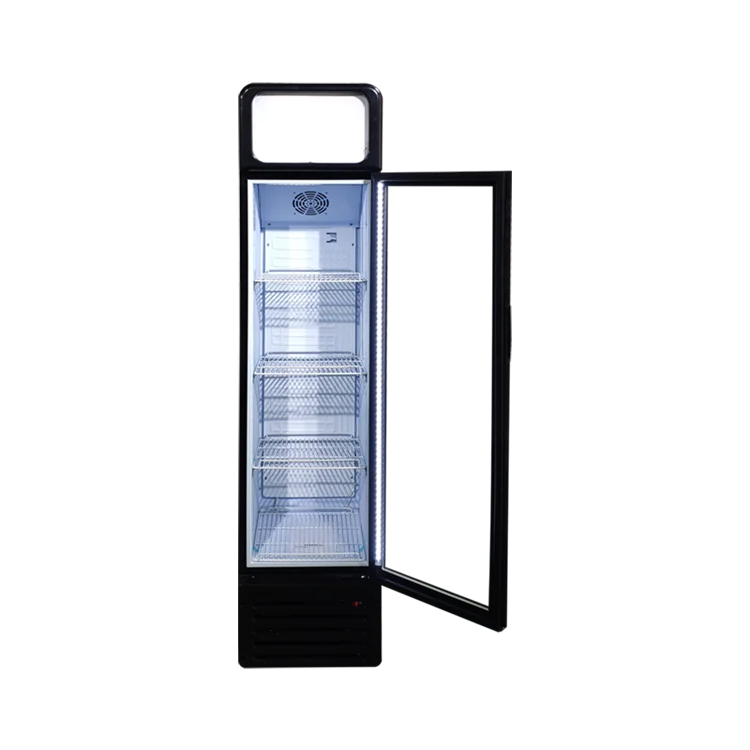 MEISDA SC135BG 135L Commercial Juice Display Fridge with Special Fashion Slim Single-Temperature Energy Drink Storage
