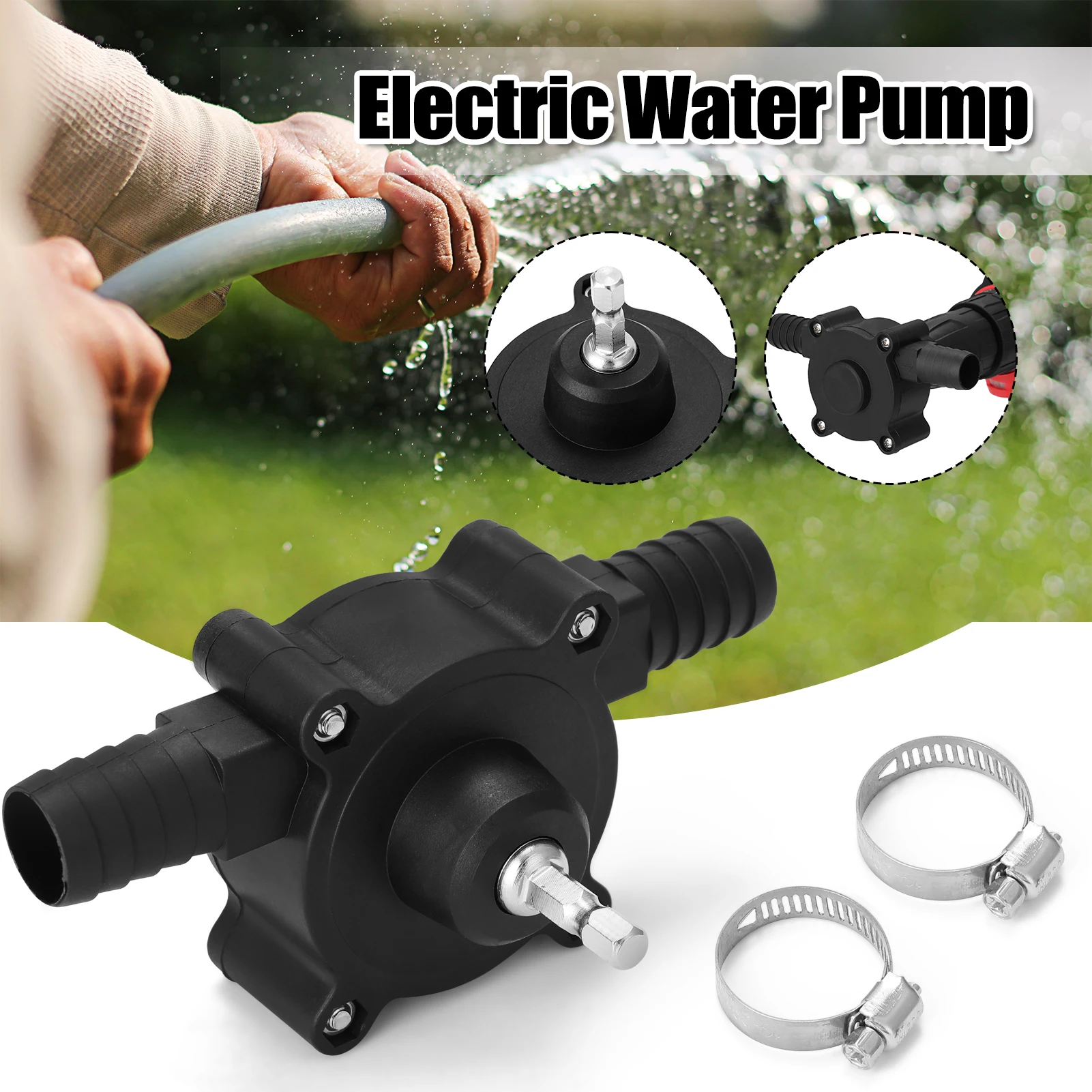 Electric Drill Pump Self Priming Transfer Pumps Oil Fluid Water Pump
