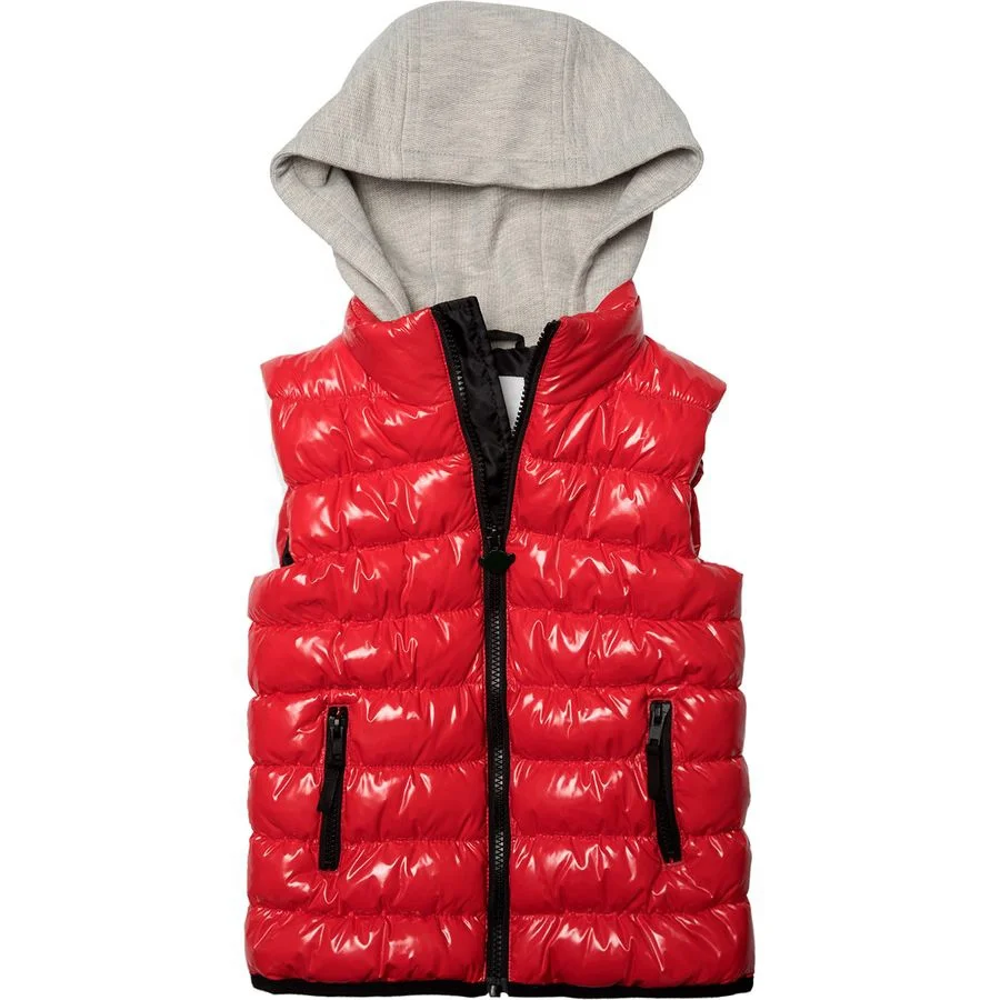 Детская одежда, жилет-пуховик для маленьких мальчиков с куртками без рукавов, жилет с капюшоном и подкладкой для активного отдыха