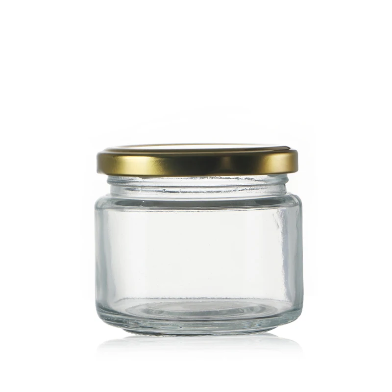 Best selling 80ml glass mini honey jar with lid