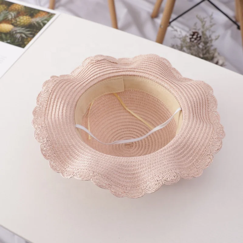 FREE SHIPPING CUSTOM kids baby children toddler sun summer beach girl straw cap hat and bags set with purse bag for kids BABY