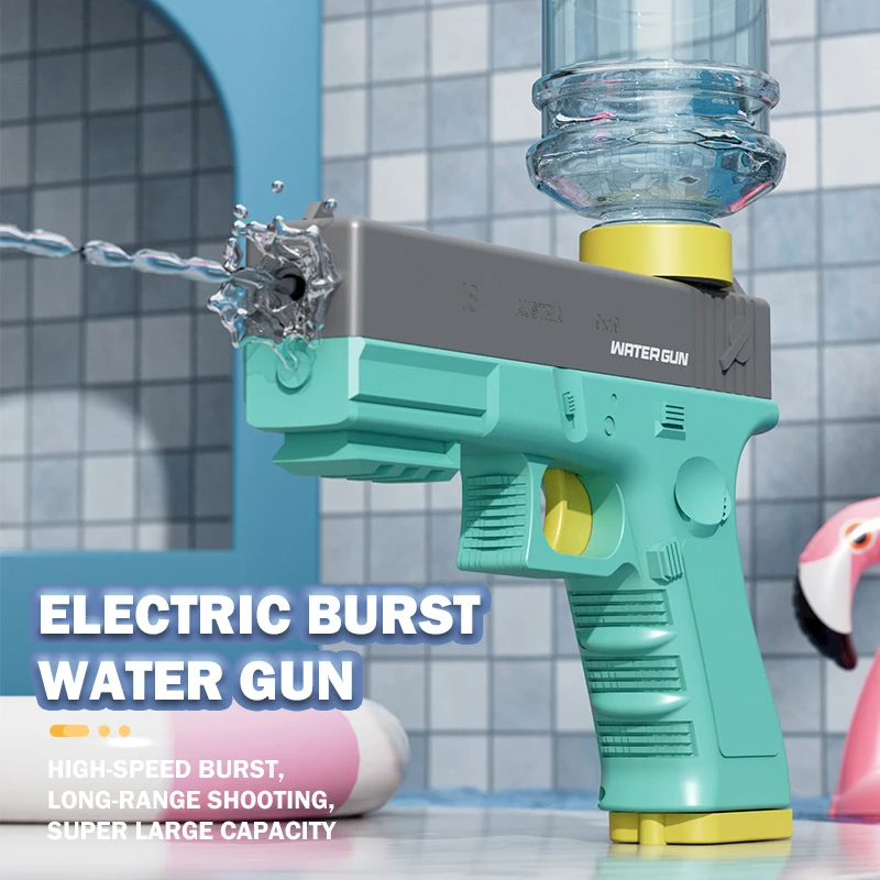 Summer electric continuous water gun high pressure strong water play toys outdoor beach kids water gun toys