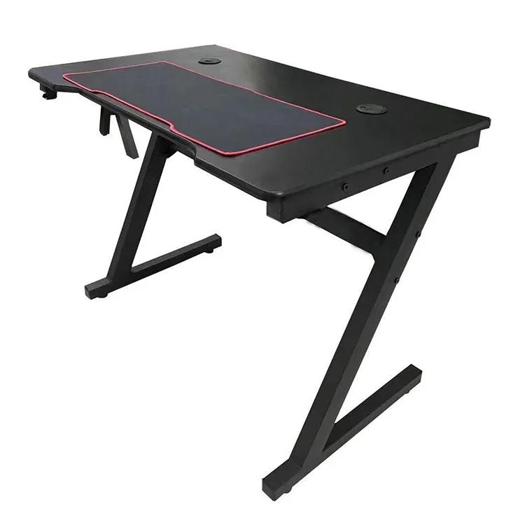 OEM logo New Model OEM Modern Customize Design RGB USB Hub RGB Office Gaming Computer Study Table PC Game Desk