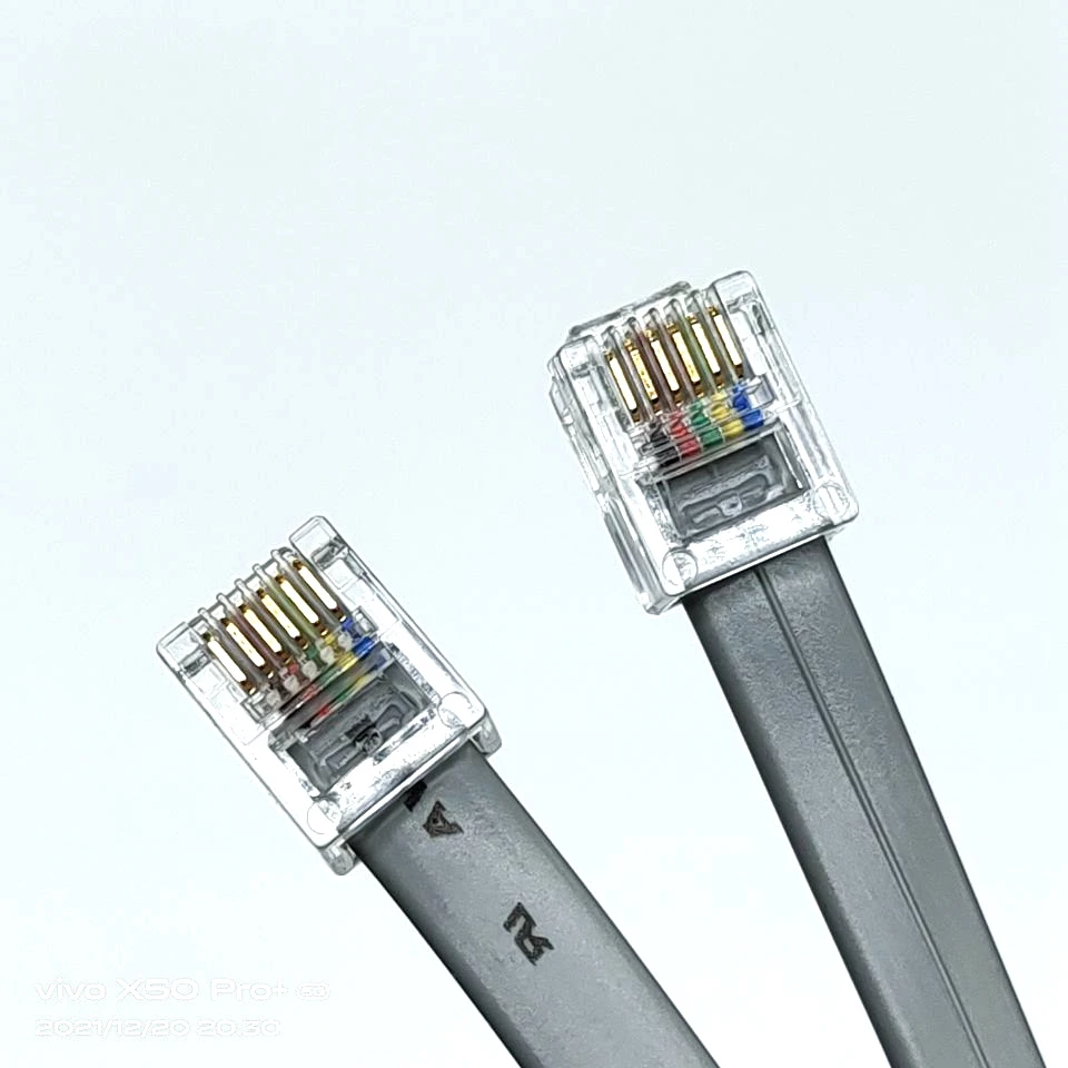 Indoor telephone jumper cable RJ45 RJ11 rj12 Cat3 UTP cablecable rj12 6-core cabl