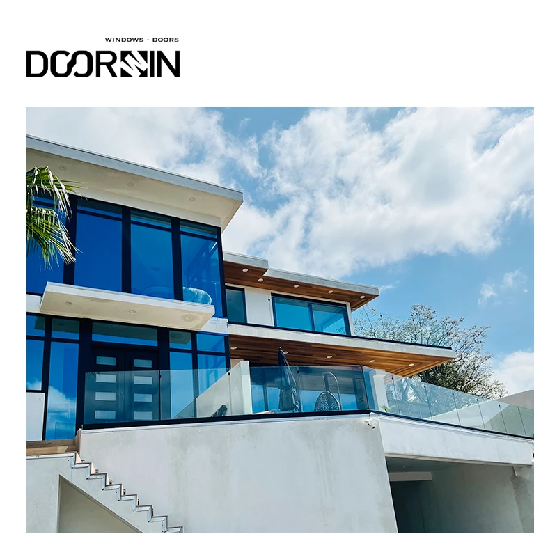 Outdoor Easy Install Tempering Glass Balcony Railing And Glass Design