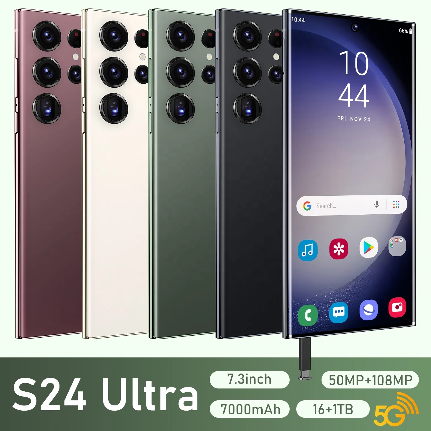 Original phones s24 ultra Smartphones 7.3 inches 16GB+1TB 5G Dual SIM Cellphone Mobile Phone Android 13 s24 ultra 5g smartphone