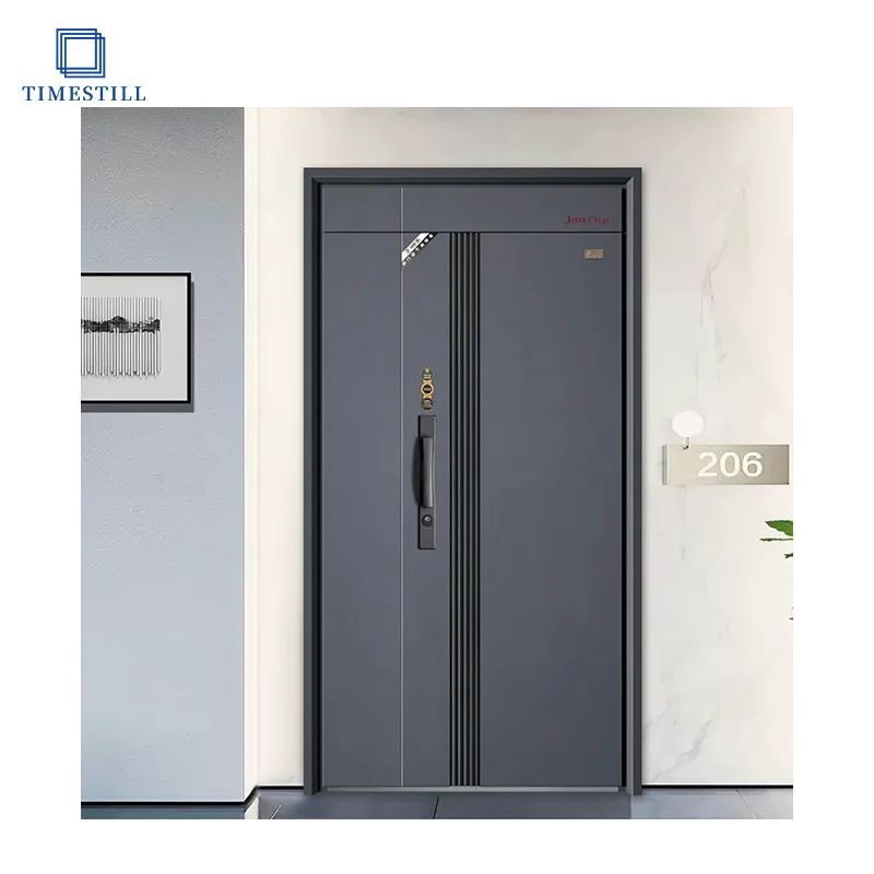 Luxury Exterior Timestill Main Entrance Aluminum Pivot Front Door Modern House Entry Stainless Steel Pivot Doors