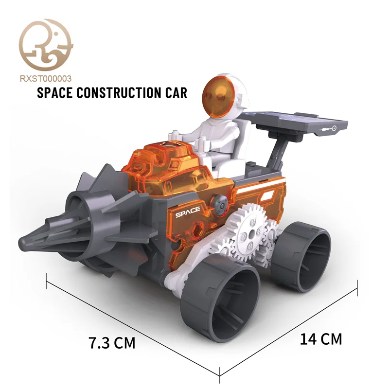 Electric DIY Assembly Space Construction Car Solar Energy Board Game Puzzle Children Educational Toy Plastic STEM Box Sets
