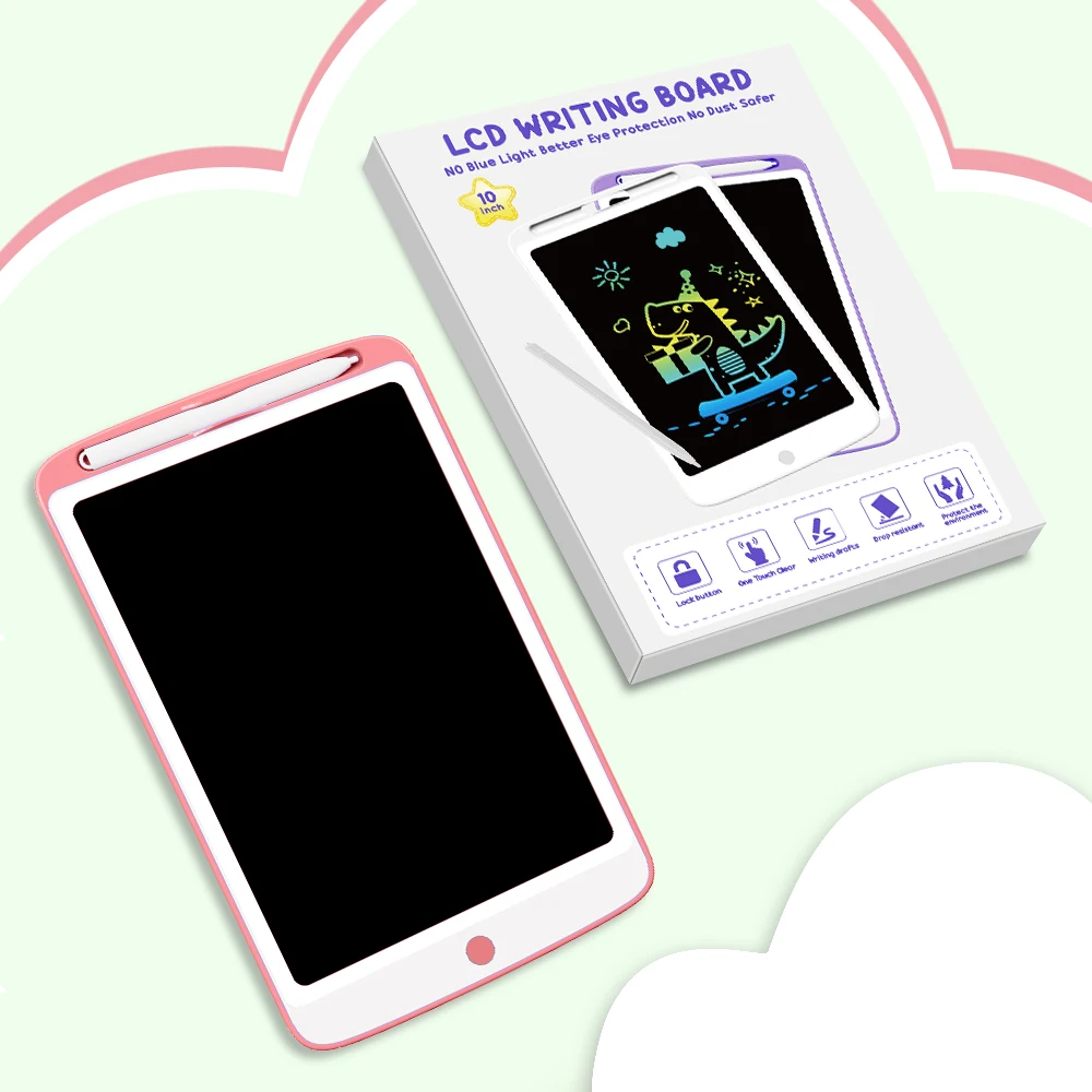 LCD Writing Tablet 10 Colorful Drawing Tablet Stationary Accessories