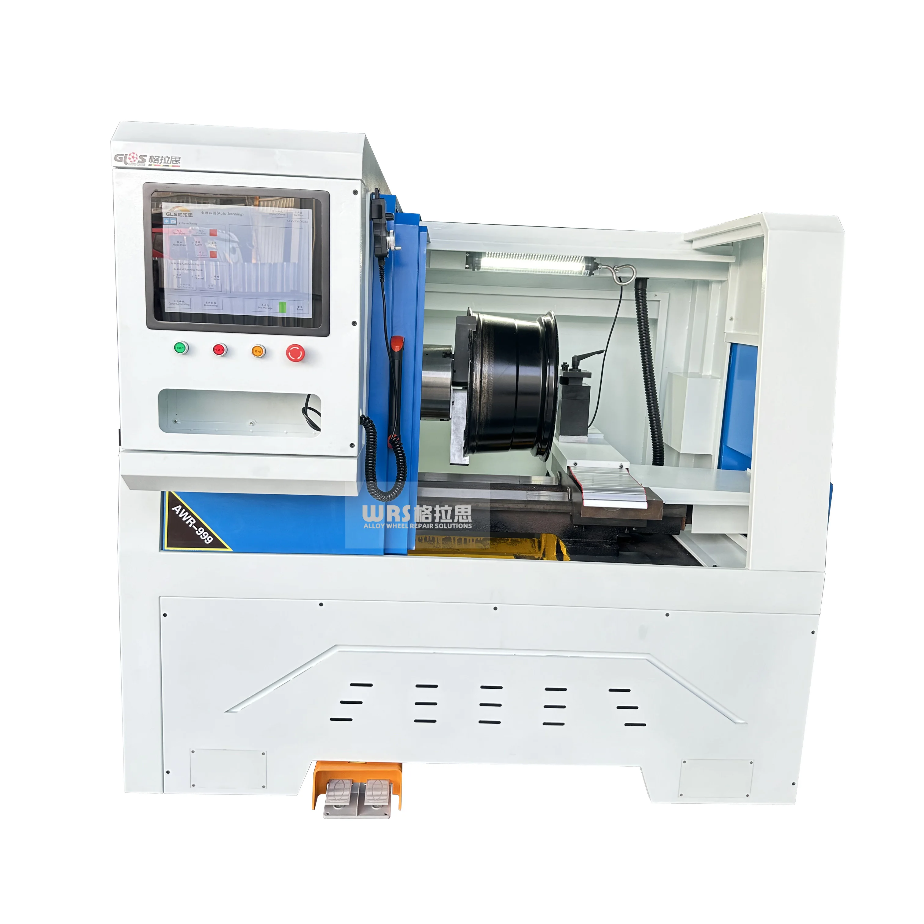 GLS Laser scanning Vehicle car Alloy Wheel rim cnc Lathe Diamond Cutting Repair Restore Machine