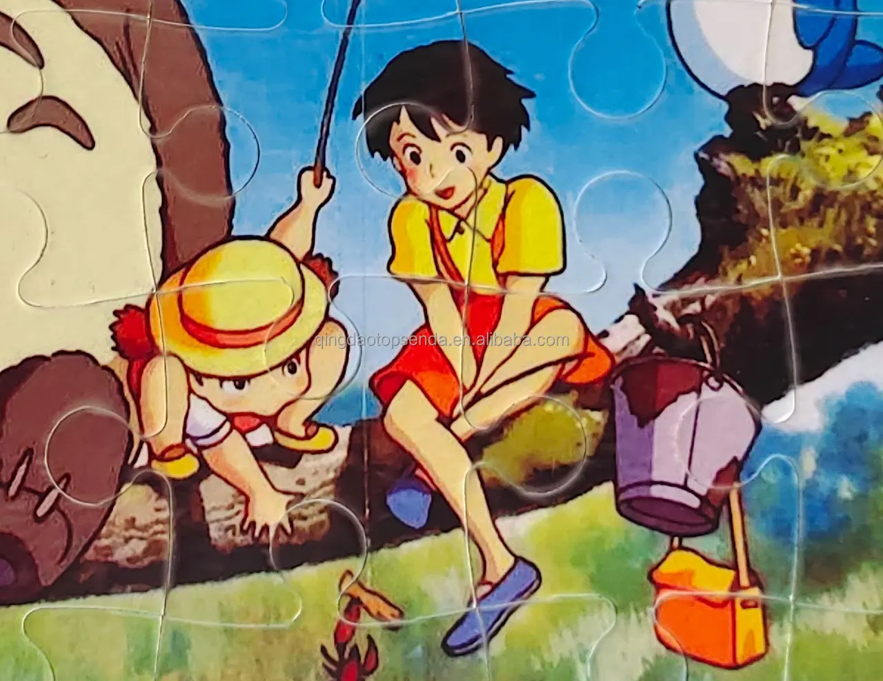 For Custom logo print 19x24cm 30 pieces Matte Glitter white paper jigsaw puzzle Sublimation blank