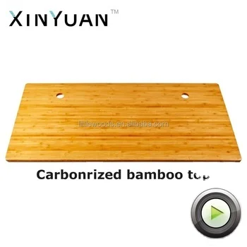 Custom Modern Home Office Table Height Adjustable Standing Desk Desktop 48ich Bamboo Curved Table Top