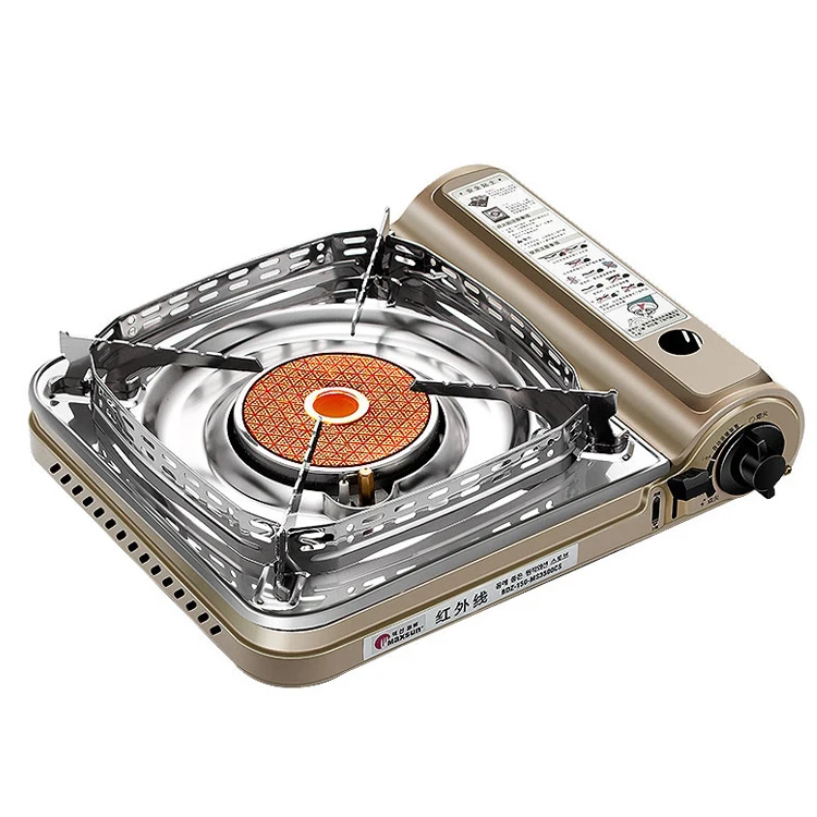 
Stainless bbq grill Gas Stove outdoor windproof infrared gas stove Camping Portable barbecue stove butane CAMP COOKER 