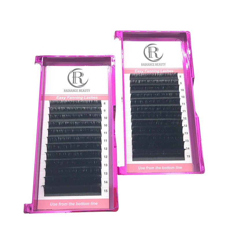 Eyelash Fan Lash Cashmere Lash Extensions Matte Private Label Wholesale Black Easy Fan Lashes
