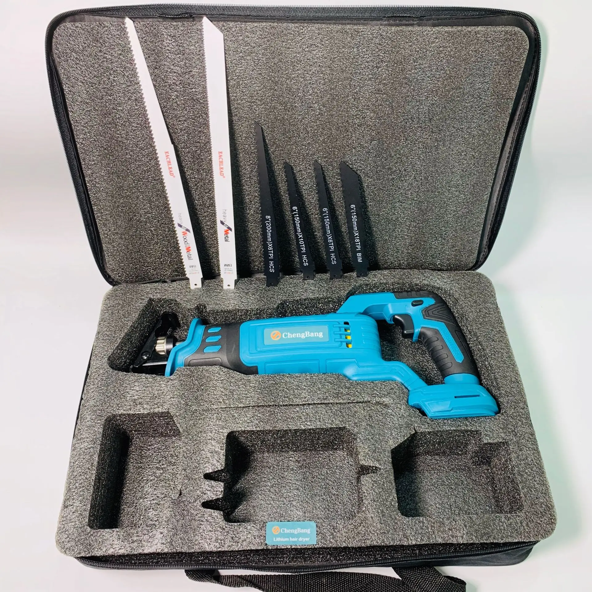 20V Portable Brushless Lithium Electric Reciprocating Saw High Power Rechargeable Cordless Saber Saws Wood Metal Cutting Machine