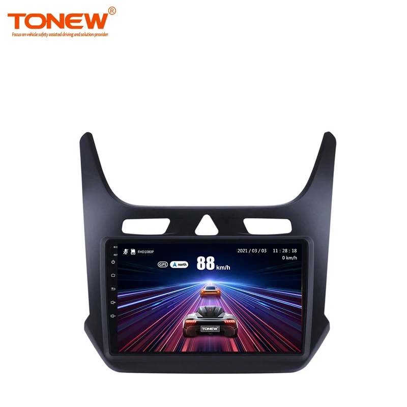 TONEW Car DVD DVR  Player with Dual Camera  Android 10.0 GPS Multimedia For Chevrolet cobalt 2016 - 2018 Car DVR GPS
