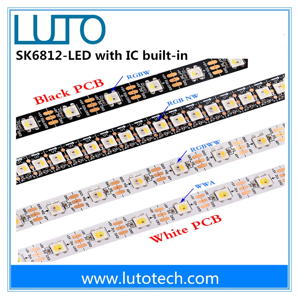 SMD 5050 5V RGB LED Strip Copper Body SK6812 WS2812B Addressable Pixel for Light Strings Lighting Circuitry Design Solutions