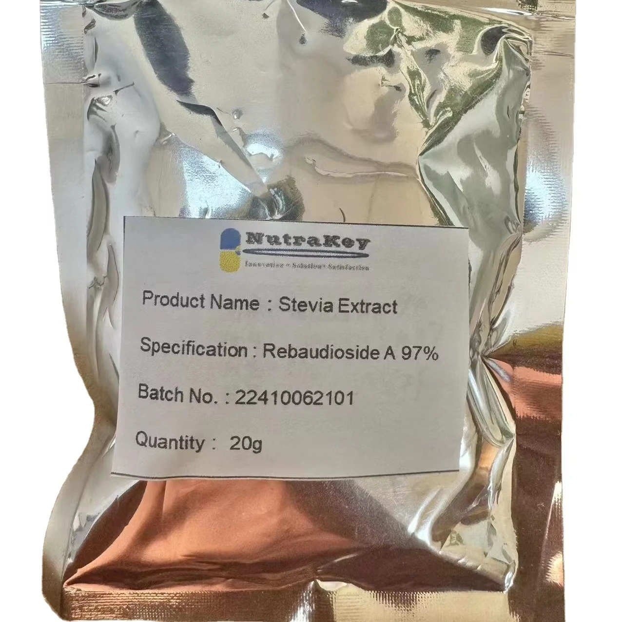 Sample Plant Extract Stevia Extract Reb A. 97% Powder Natural Sweetener Low Bitter good Taste