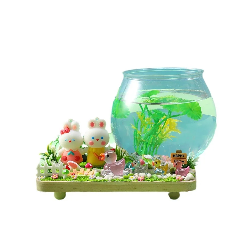 Cartoon DIY Tank Handmade Puzzle Toys For Children Parent-Child Early Education Cream Cute And Fun Fish Tank