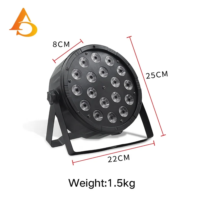 18pcs Led Stage Lights 18x12w rgbw 4in1 Led Par Can Light