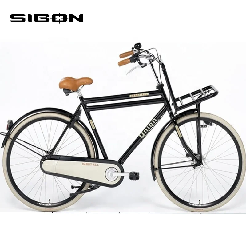 SIBON B025012426 дюймовый Алюминиевый обод голландский Винтажный велосипед для мужчин с передней переноской и Динамо-подсветкой