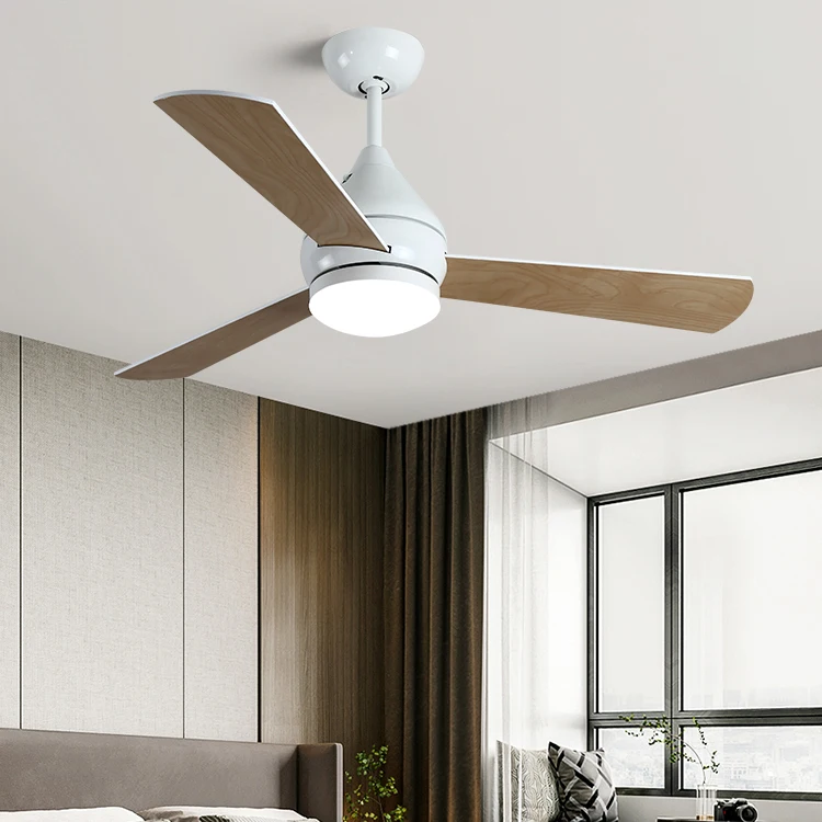 Factory Hot Sale Nordic Style Minimalist Restaurant 3 Plywood Blades Ceiling Fan Lights