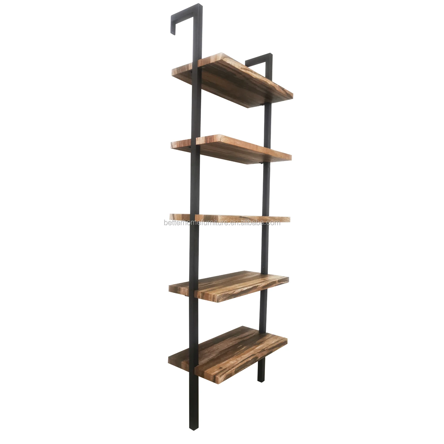 
ZJH в винтажном стиле железа настенное крепление промышленные трубы книжные полки 5 уровня висит деревянная полка 